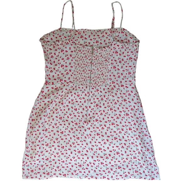 Olivaceous 90s Mini Dress Tank Floral Sleeveless Back Zip White Red L NWOT - Picture 11 of 15